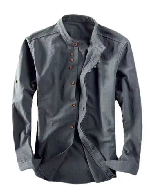 Luxoro -  Japanese linen cotton long sleeve-shirt