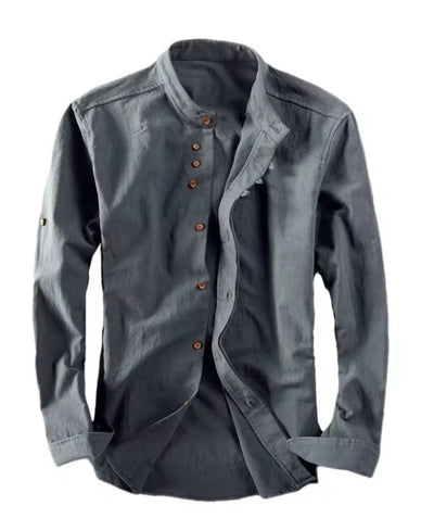 Luxoro -  Japanese linen cotton long sleeve-shirt