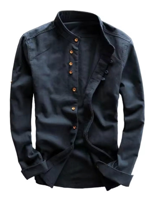 Luxoro -  Japanese linen cotton long sleeve-shirt