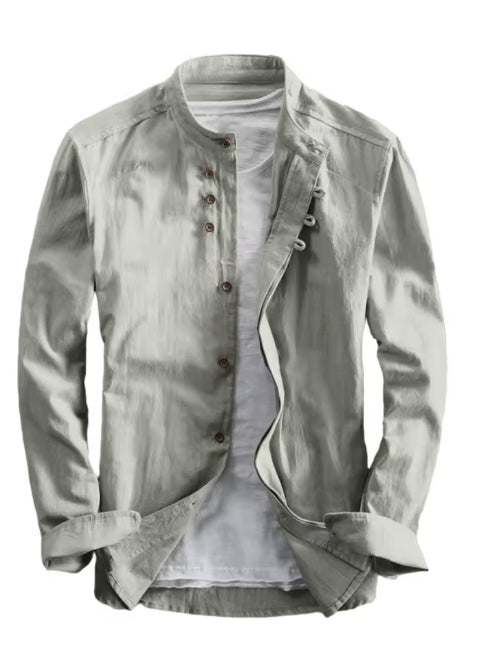 Luxoro -  Japanese linen cotton long sleeve-shirt